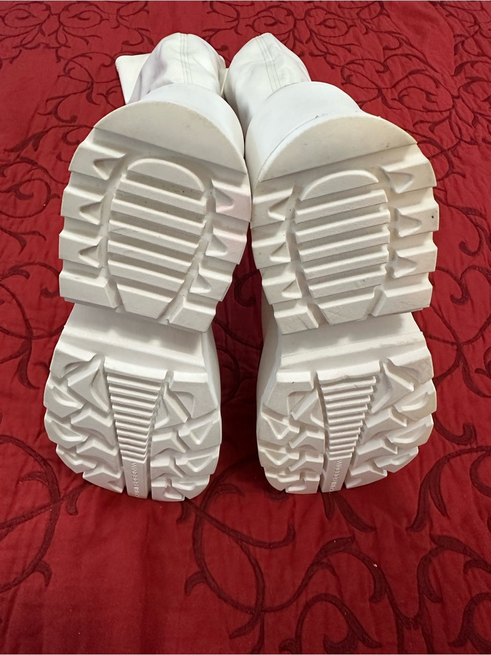 Dolls Kill White Knee-High Platform Boots - Picture 5 of 7
